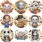 4X4 Inch - 8 Pcs Halloween Diamond Painting Coasters Kits for Adults
